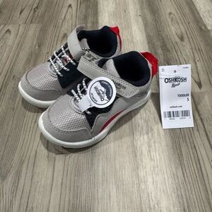 OshKosh B'gosh Kids Washable Sneakers - Gray and Red